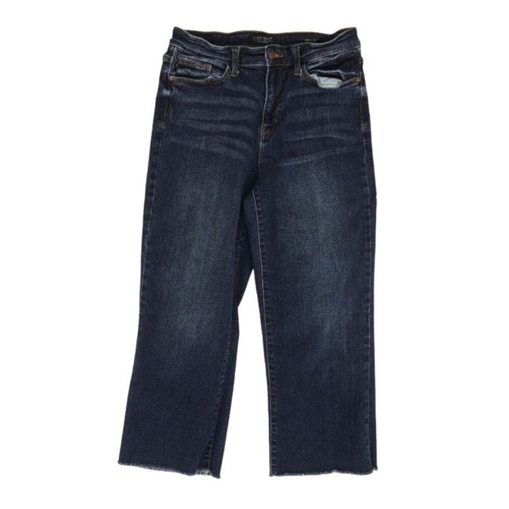 Judy Blue High Waist Crop Wide Leg Dark Denim Jeans JB82517DK 9/29